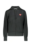 PLAY COMME DES GARCONS COMME DES GARÇONS PLAY BLACK ZIPPED HOODIE WITH RED HEART CLOTHING