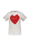 PLAY COMME DES GARCONS COMME DES GARÇONS PLAY WHITE T-SHIRT WITH PRINTED RED HEART CLOTHING