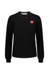 PLAY COMME DES GARCONS COMME DES GARÇONS PLAY V-NECK SWEATER WITH RED PIXELATED HEART CLOTHING