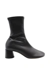 Proenza Schouler Glove Crinkled Patent-leather Ankle Boots In Black
