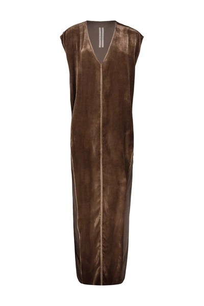 Rick Owens Arrowhead Gown Clothing In Brown
