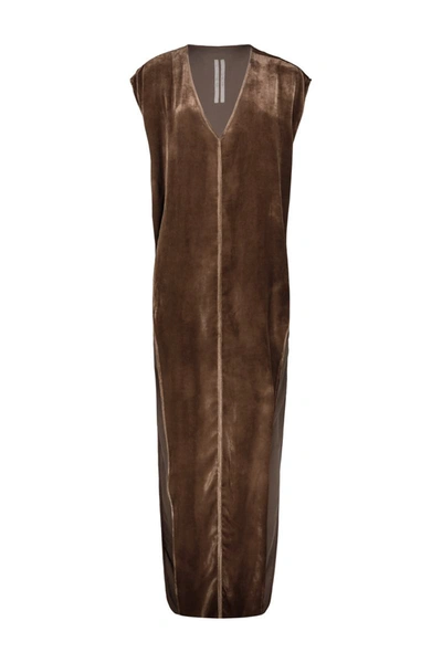 Rick Owens Arrowhead Gown In Brown
