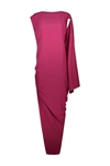 Rick Owens Edfu Gown In Cocoon Silk Blend Crepe Clothing In Pink & Purple