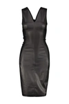 Rick Owens Fogachine Stretch V Dress In Black