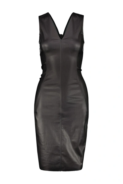 Rick Owens Fogachine Stretch V Dress In Black