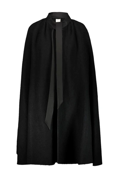 Rick Owens Strobe Short Cape In Black