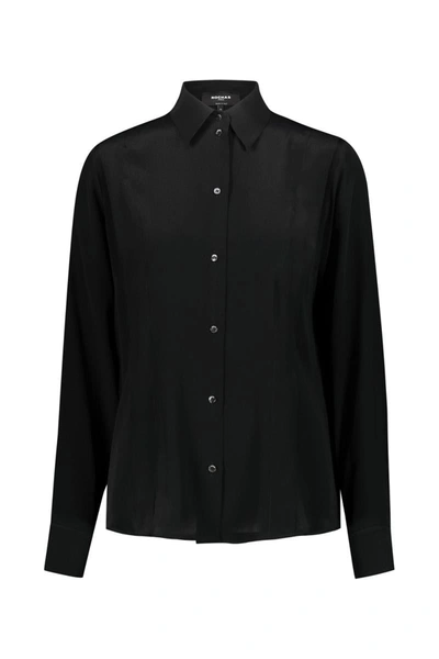 Rochas Classic Shirt In Crepe De Chine Clothing In Black