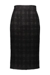 ROCHAS ROCHAS PENCIL SKIRT IN SOLID CHECK BOUCLE CLOTHING