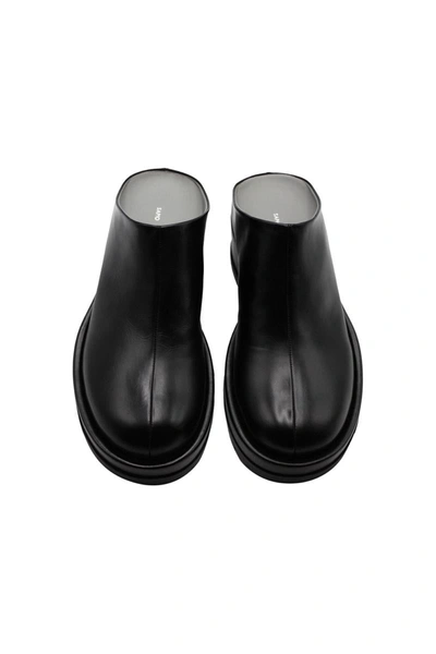 Sapio N18 Mules In High-shine Finish Leather In Black