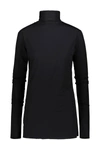 Sapio Slim-fit High-neck Long-sleeve T-shirt In Black