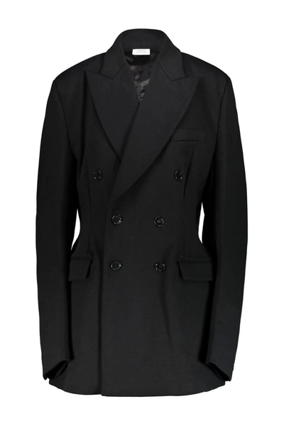 Vetements Hourglass Molton Tailored Jacket In Black