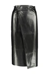 Vetements Leather Wrap Skirt Clothing In Black
