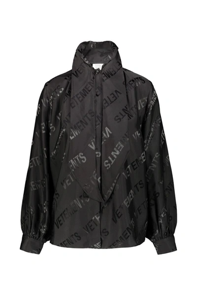 VETEMENTS VETEMENTS MONOGRAM SCARF BLOUSE CLOTHING