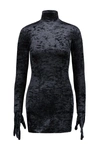Vetements Mini Dress With Gloves In Black