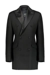 Wardrobe.nyc Sculpted Wool Mini Blazer Dress In Black