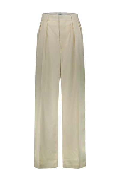 Wardrobe.nyc Low Rise Tuxedo Trousers In White