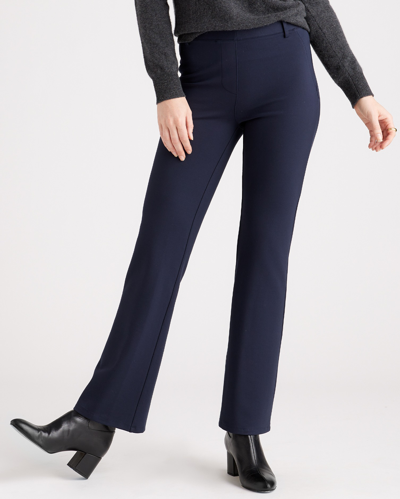 Quince Women's Ultra-stretch Ponte Bootcut Pants Petite In Navy