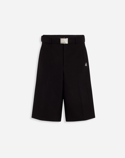 Lanvin Belted Bermuda Shorts In Black