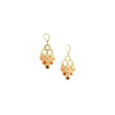 Amélie Blaise Orange Bindi Earrings