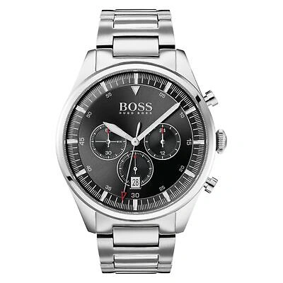 Pre-owned Hugo Boss Watch  1513712 Pioner Man 44 Stainless Steel