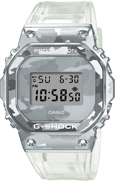 Pre-owned Casio G-shock Gm-5600scm-1jf Skeleton Camouflage Limited Digital Mens Watch