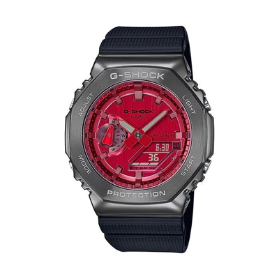 Pre-owned Casio G-shock Gm-2100b-4ajf Metal Covered Red Analog Digital Mens Watch