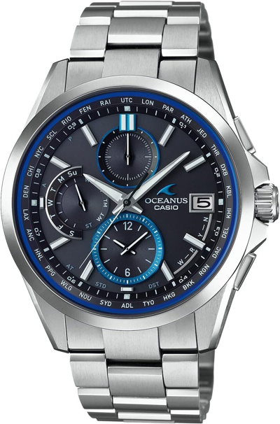 Pre-owned Casio Ocw-t2600-1ajf Oceanus Black Dial Classic Radio Solar Men Watch Japan