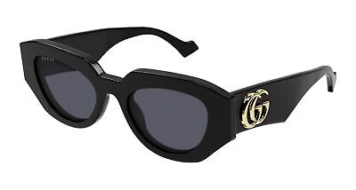 Pre-owned Gucci Sunglasses Gg1421s 001 Black Grey Woman In Gray