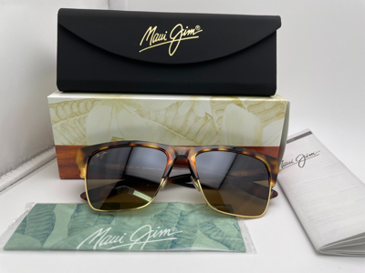 Pre-owned Maui Jim Perico Mj 853-10 Tortoise Gold With Hcl Bronze Polarized Sunglasses