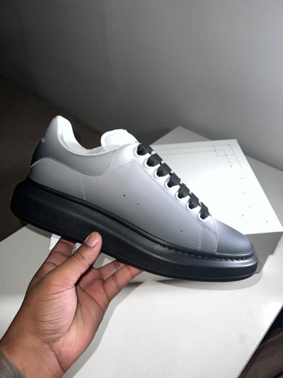 Pre-owned Alexander Mcqueen Oversized Low White Black Ombre