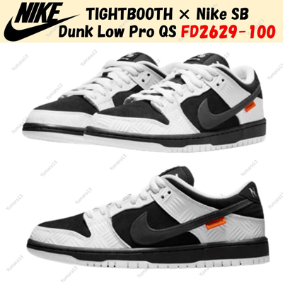 Pre-owned Nike Tightbooth ×  Sb Dunk Low Pro Qs Black And White Fd2629-100 Men's Size
