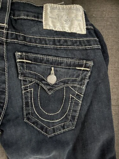 Pre-owned True Religion Skinny Swarovski Elements Jeans 23 In Blue