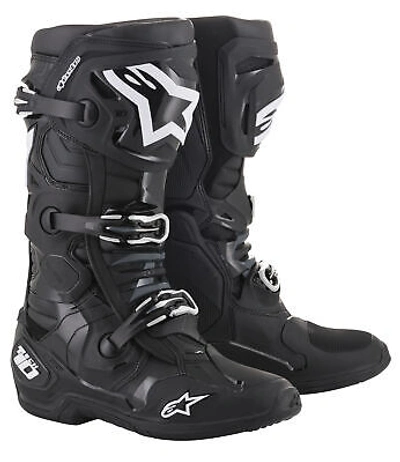 Pre-owned Alpinestars Tech 10 Boots Black Size 12 2010020-10-12 In Not Available