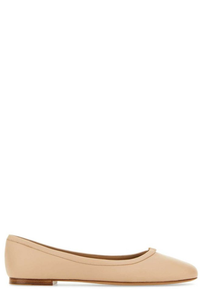 Chloé Marcie Leather Ballet Flats In Nude