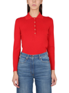 GUCCI GUCCI HALF BUTTONED LONG SLEEVE POLO SHIRT