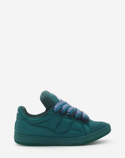 Lanvin Curb Xl Nylon Sneakers In Forest