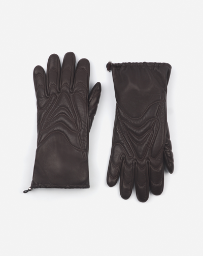 Lanvin Medley Quilted Leather Gloves For Male In Black