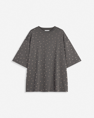 Lanvin Oversized Studded T-shirt For Male In Grey