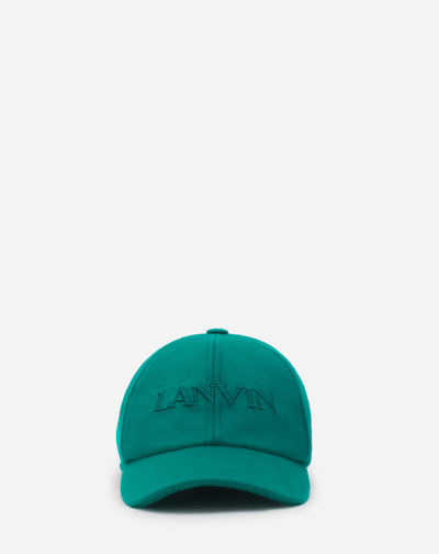 Lanvin Wool Baseball Cap For Female In Green