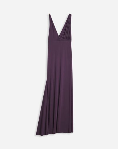 Lanvin V-neck Sleeveless Maxi Dress In Purple