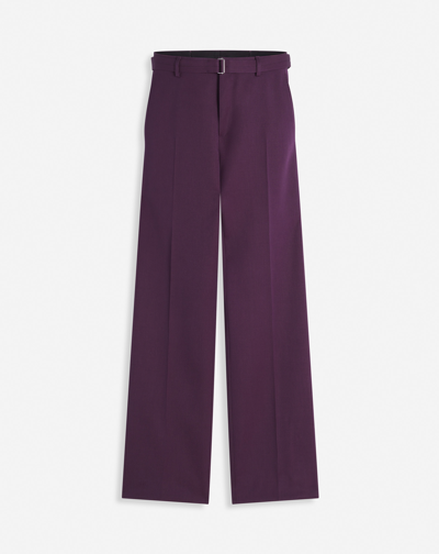 Lanvin Straight Slit Trousers For Male In Purple