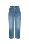 GUCCI GUCCI HORSEBIT RAW CUT HEM WIDE LEG JEANS