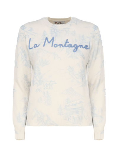 Mc2 Saint Barth Sweater With Writing In White