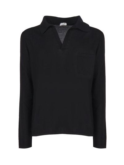 SAINT LAURENT POLO T-SHIRT IN WOOL CASSANDRE