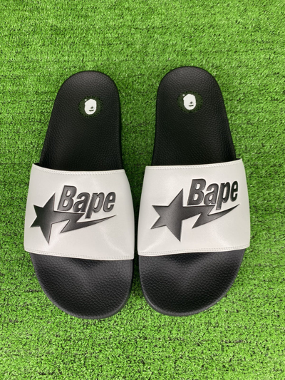Pre-owned Bape Sta Slides Ss22 White Size 10