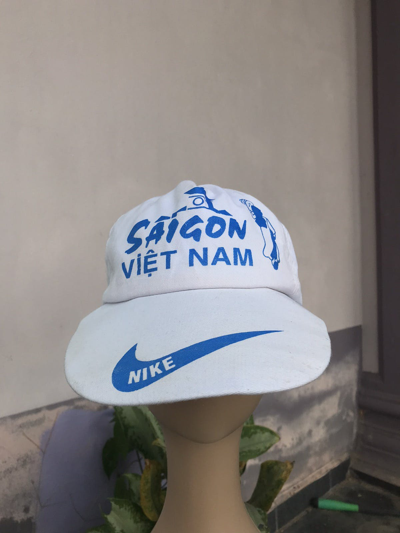 Pre-owned Nike X Vintage Nike Vietnam Saigon Distressed Cap In White
