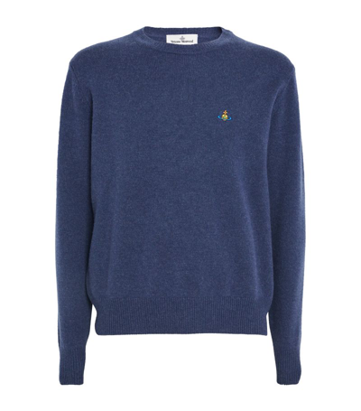 Vivienne Westwood Wool-cashmere Orb Sweater In Blue