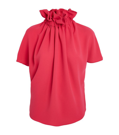 Edeline Lee Draped Benedict Blouse In Pink