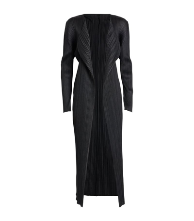 Issey Miyake Basics Longline Cardigan In Black