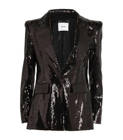 Alex Perry Sequinned Single-breasted Blazer In Black